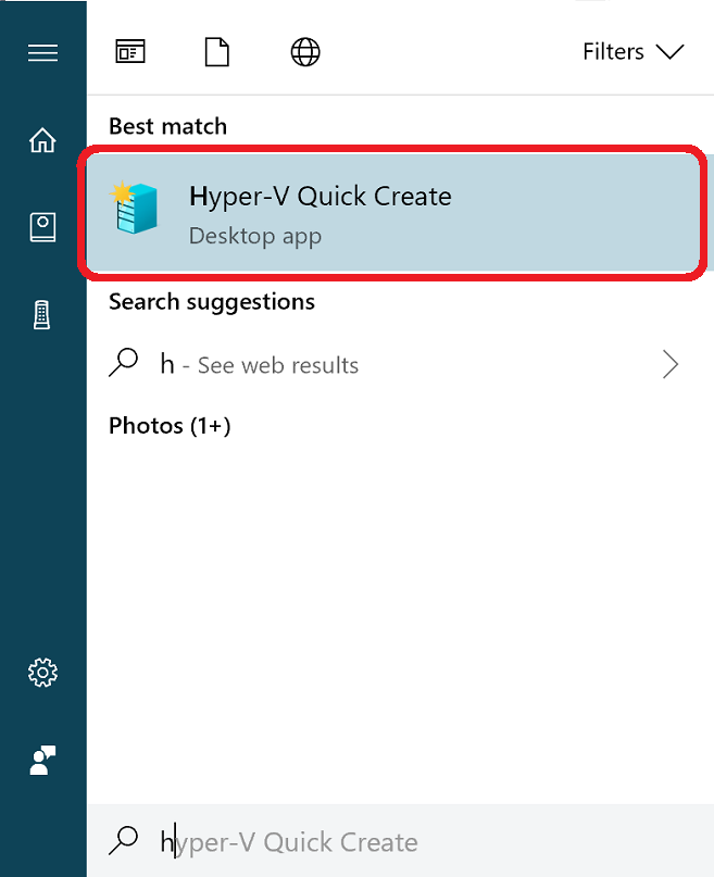 Hyper-V Quick Create